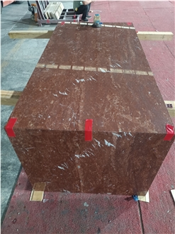 GOLDTOP French Red Marble Kitchen Island Countertop Polished