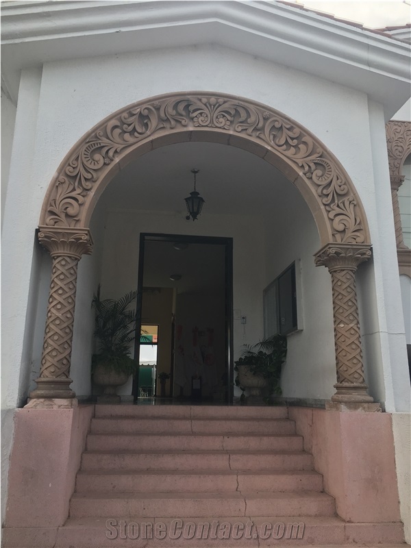 Tobacco Brown Cantera Door Arch