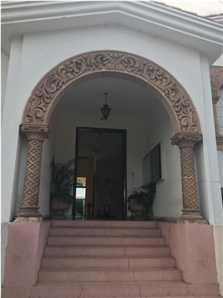 Tobacco Brown Cantera Door Arch
