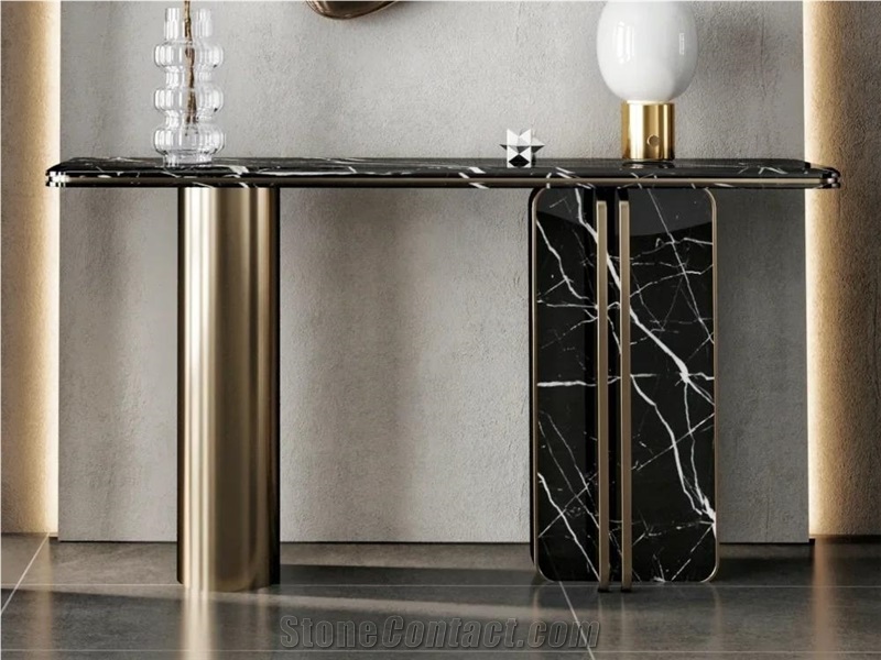 China Marquina Marble Slabs, Tiles