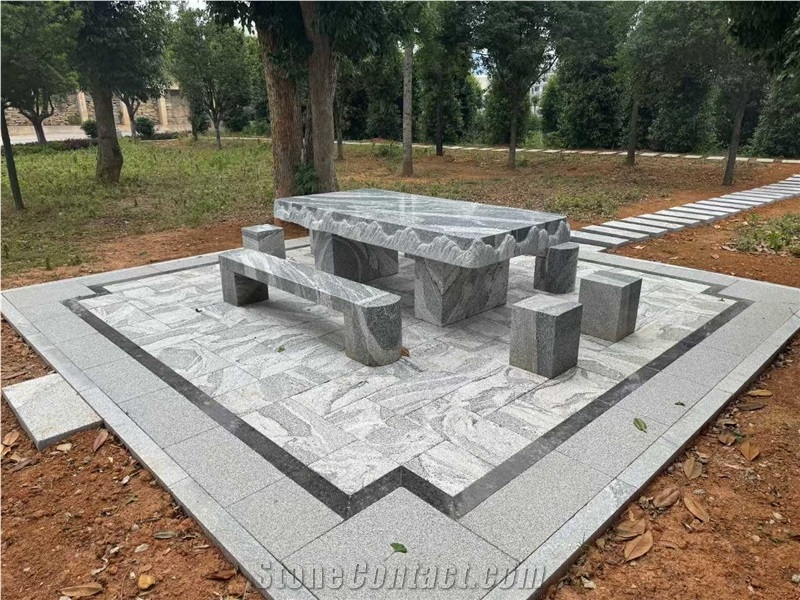 Granite Garden Table Set