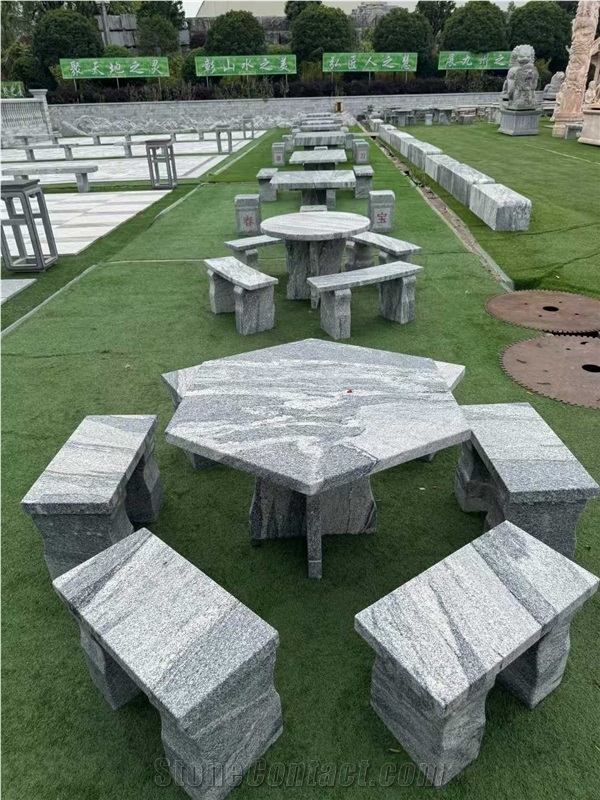 Granite Garden Table Set