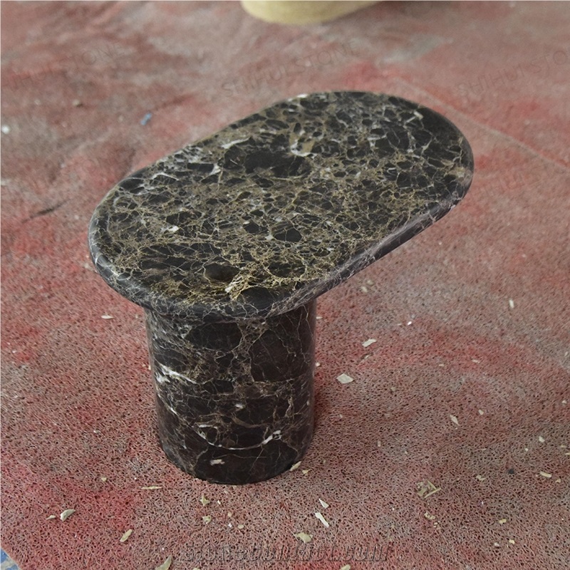 New Design Dark Emperador Marble Coffee Table For Wholesale