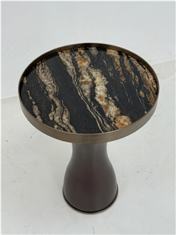 New Design Dark Emperador Marble Coffee Table For Wholesale