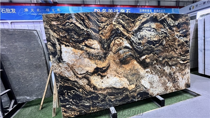 DMD Silk Gold Granite Slabs Collection