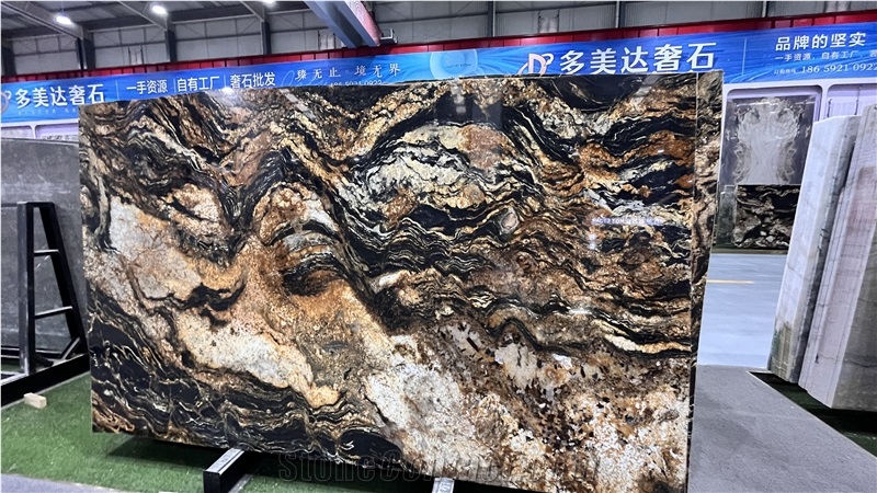 DMD Silk Gold Granite Slabs Collection