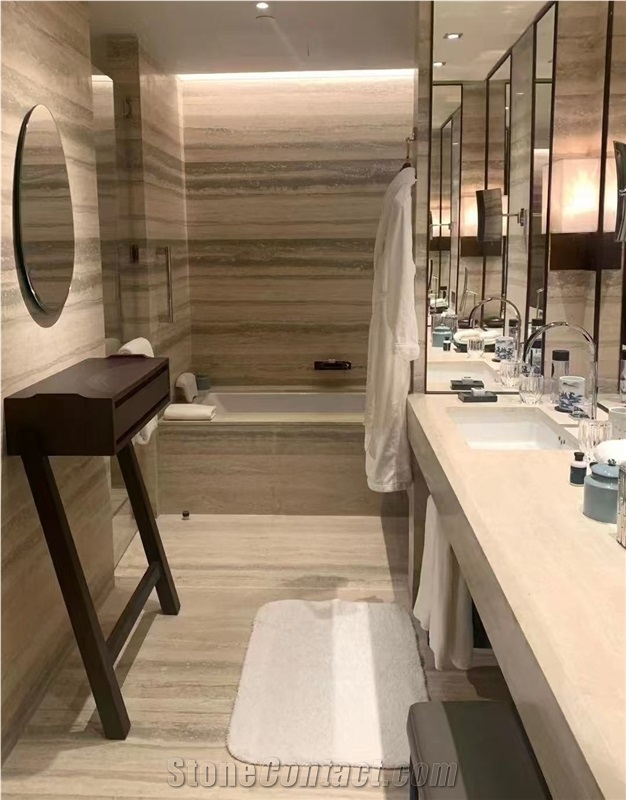 New Silver Travertine  Ash Travertine Collection Slabs