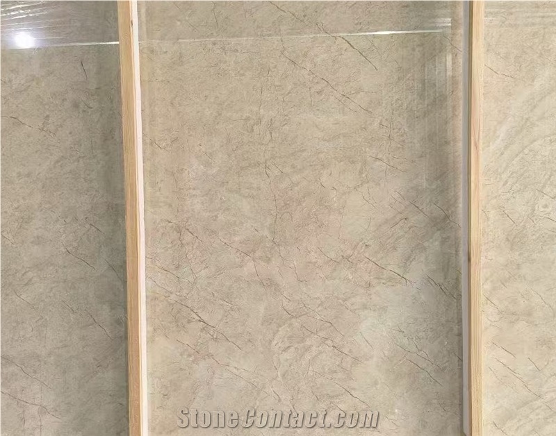 Royal Gold Leaf Walnut Beige Marble Slabs, Marble Tiles