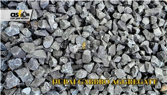 Dubai Black Stone Gabbro Aggregate Gravels