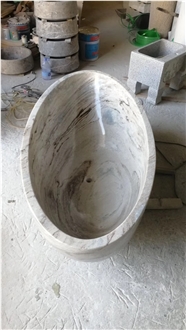 Carved Solid Grey Limestone Charcoal Stone Bathtub For SPA