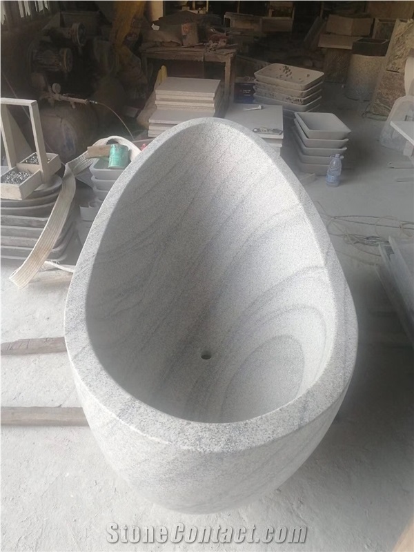 Carved Solid Marble Luxury Stone Calacatta Viola Bathtub