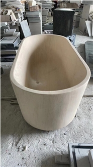 Carved Solid Marble Luxury Stone Calacatta Viola Bathtub