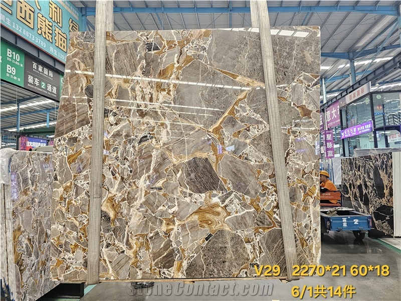 Imported Luxury Marble Slabs Ponte Vecchio For Projects