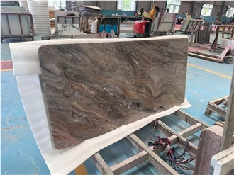 Integrated Marble Side Table Panda White Marble For Hotels
