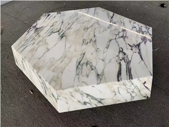 Luxury Marble Panda White Coffee Side Tables For Resorts