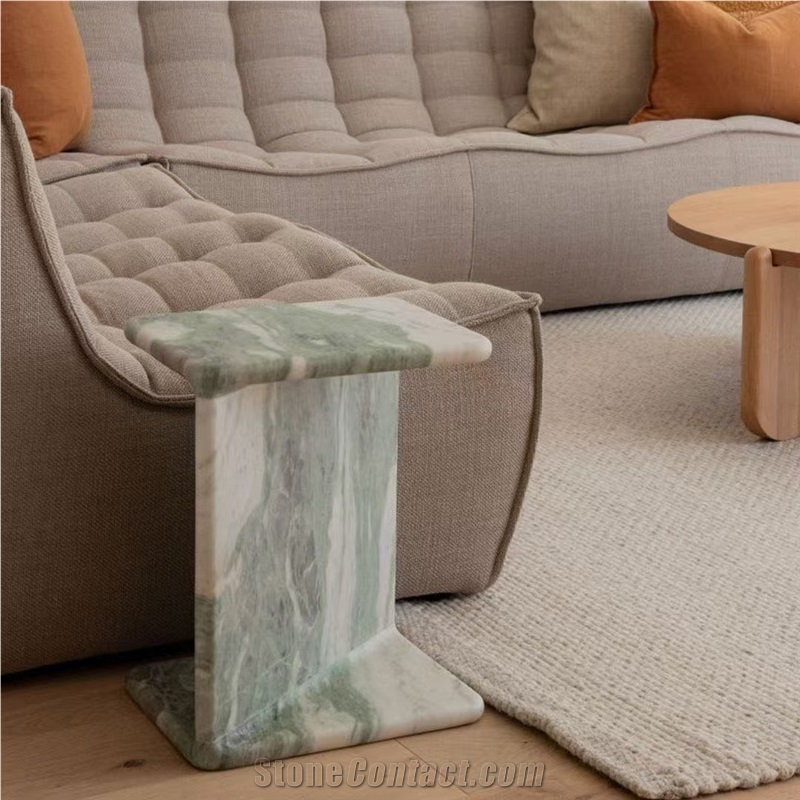 Luxury Marble Panda White Coffee Side Tables For Resorts