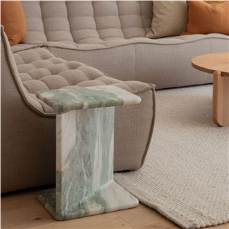 Luxury Marble Panda White Coffee Side Tables For Resorts