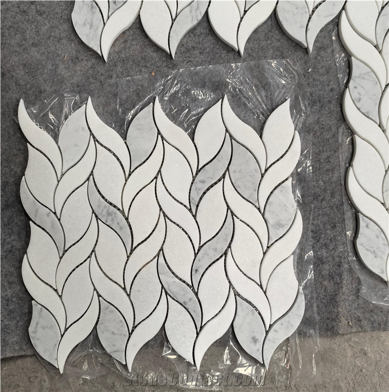 Marble Thassos And Carrara Mosaic Pattern Sahara Bahariya