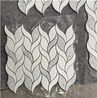 Marble Thassos And Carrara Mosaic Pattern Sahara Bahariya Marble Thassos And Carrara Mosaic Pattern Sahara Bahariya
