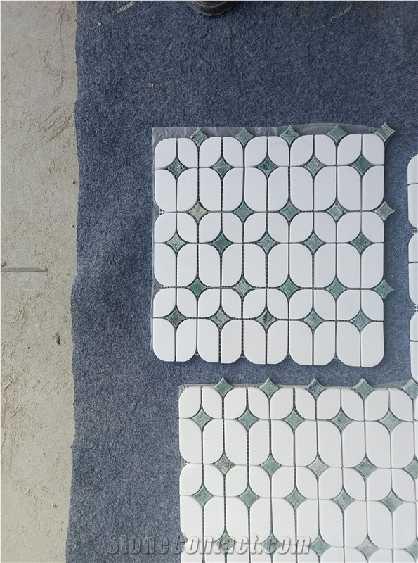 Marble Thassos And Carrara Mosaic Pattern Sahara Bahariya