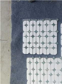 Marble Thassos And Carrara Mosaic Pattern Sahara Bahariya