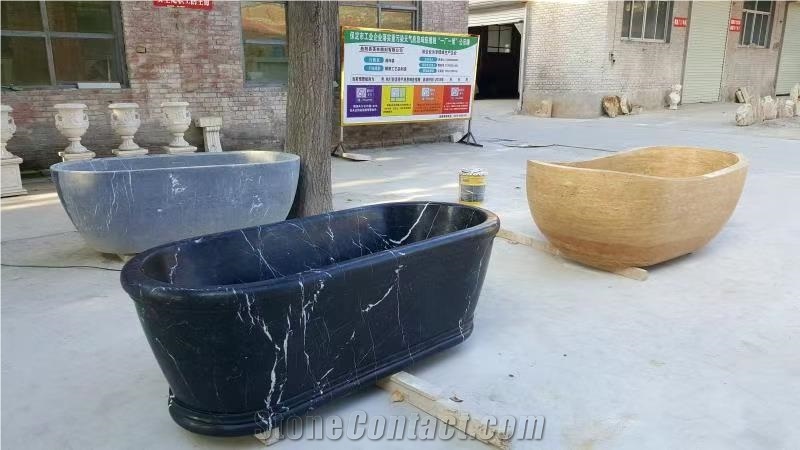 Solid Marble Green Jade Bathtub For Resorts And SPA