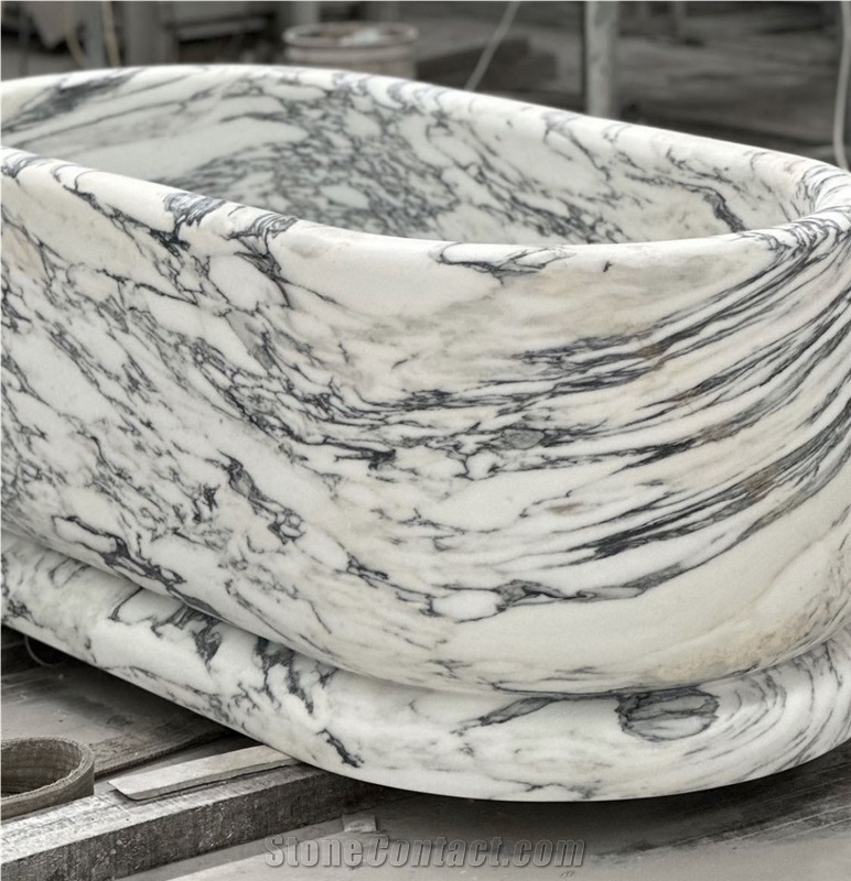 Solid Pink Marble Rosa Portugal Freestanding Bathtub For SPA