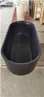 Solid Stone Tub Bianco Carrara Marble Bathtub For SPA