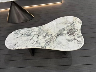 Unshaped Marble Calacatta Viola Coffee Table Tops For Hotels