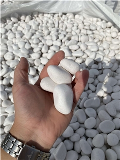 Tumbled Prilep White Marble Stone Pebbles - €130 /Tons