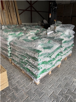 Tumbled Prilep White Marble Stone Pebbles - €130 /Tons
