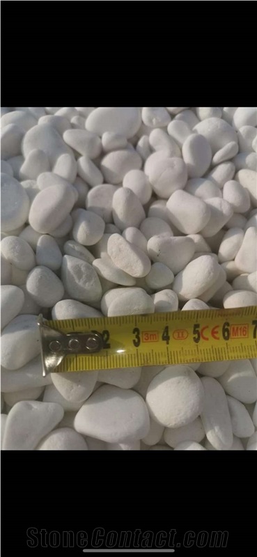 White Marble Pebble Stone 20Kg Bag Only 130 Eur / Ton