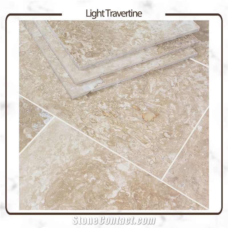 Ateshkuh Mahallat Cream Beige Travertine Tiles