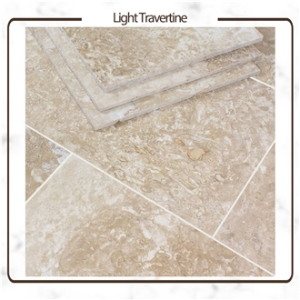 Ateshkuh Mahallat Cream Beige Travertine Tiles
