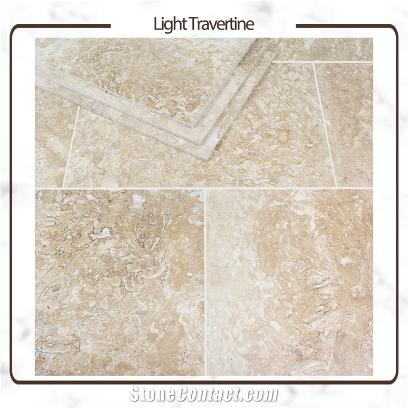 Ateshkuh Mahallat Cream Beige Travertine Tiles