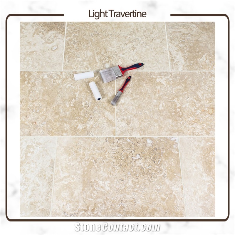 Ateshkuh Mahallat Cream Beige Travertine Tiles
