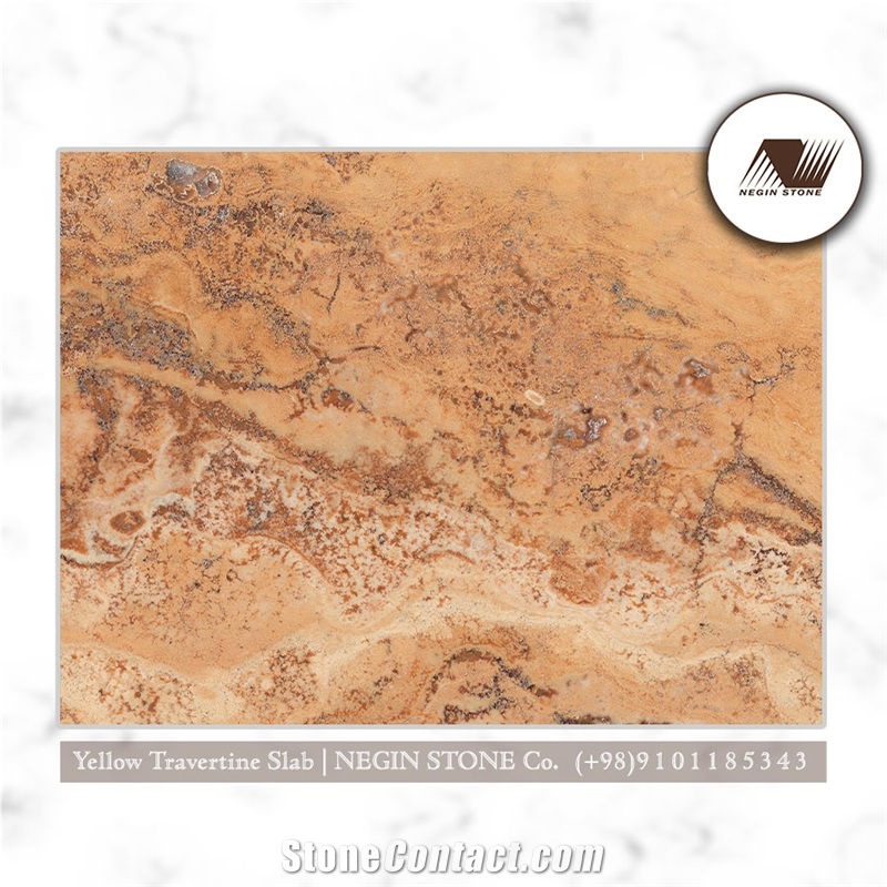 Azarshahr Yellow Travertine Slabs