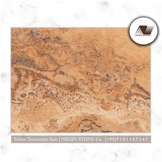 Azarshahr Yellow Travertine Slabs