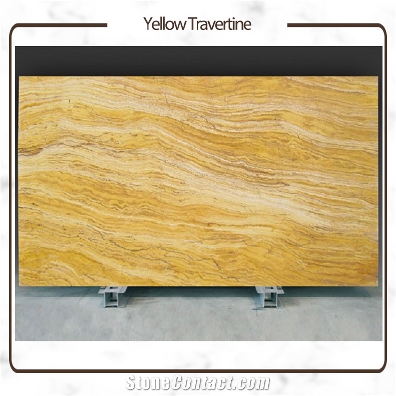 Azarshahr Yellow Travertine Slabs