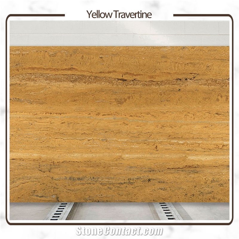 Azarshahr Yellow Travertine Slabs