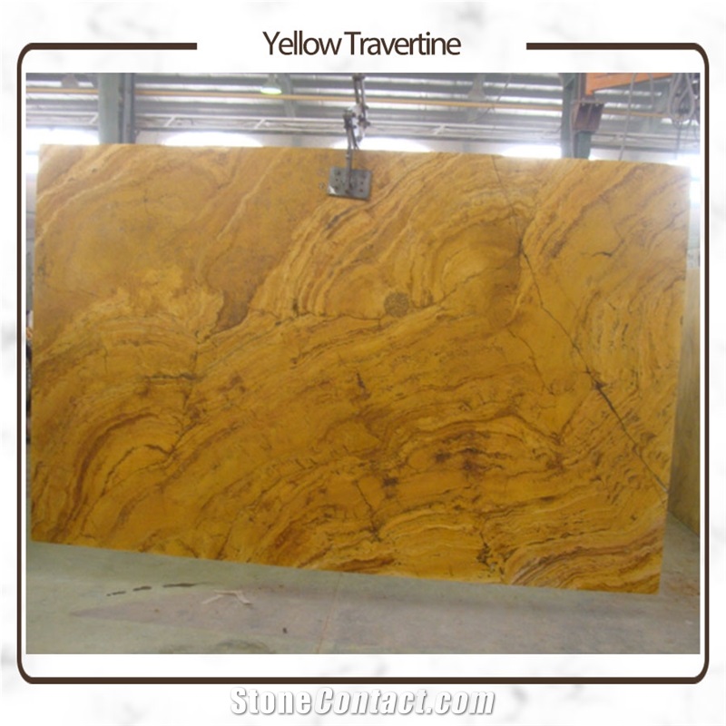 Azarshahr Yellow Travertine Slabs