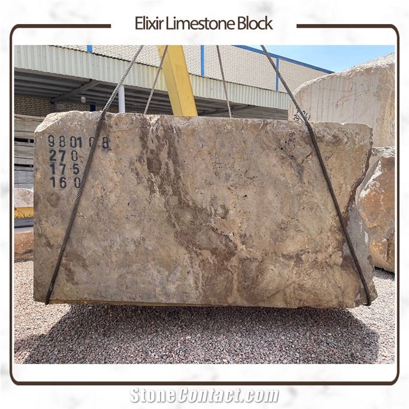 Negin Brown Elixir Limestone Blocks