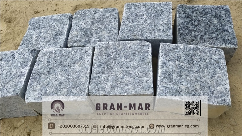 Dark Grey Granite Cubes, Cobble Stones