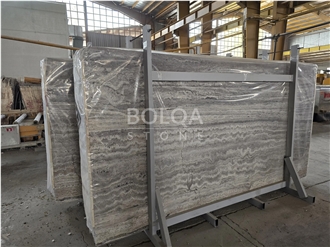 Silver Travertine Slabs
