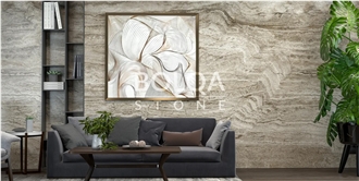Silver Travertine Slabs