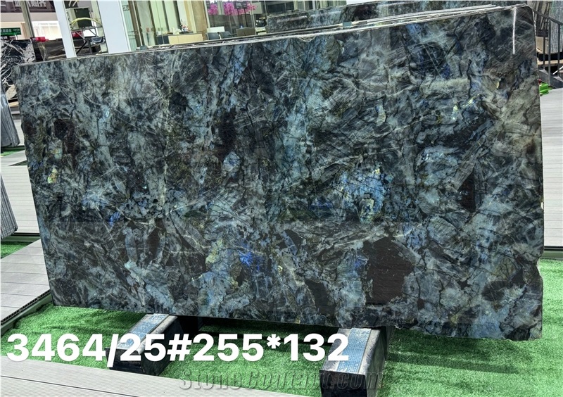 Blue Labradorite Granite Slabs Dazzling Play Of Color Appeal
