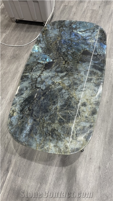 Blue Labradorite Granite Slabs Iridescent Blues And Grays