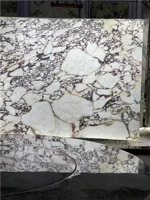 Calacatta Viola Marble Slabs Pure White With Violet Veins