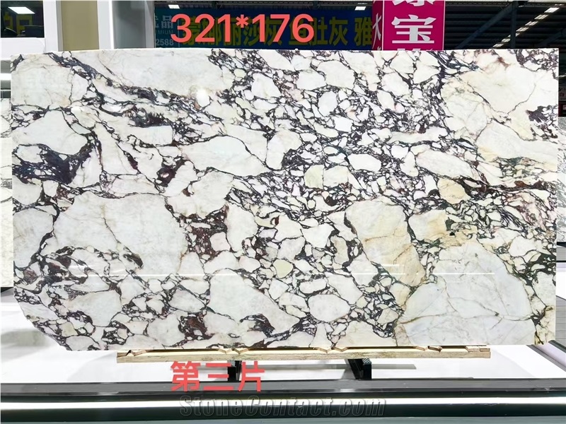 Calacatta Viola Marble Slabs Pure White With Violet Veins