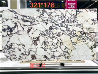 Calacatta Viola Marble Slabs Pure White With Violet Veins